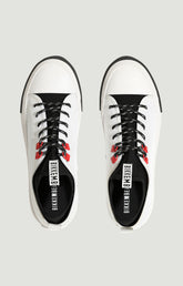 Men's sneakers in canvas with stretch insert - Amold - WHITE | Bikkembergs