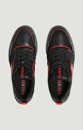 Scoby men's leather basketball sneakers - BLACK | Bikkembergs