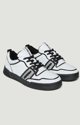 Scoby men's leather basketball sneakers - WHITE | Bikkembergs