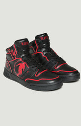 Scoby men's high top leather basketball sneakers - BLACK | Bikkembergs