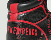 Scoby men's high top leather basketball sneakers - BLACK | Bikkembergs