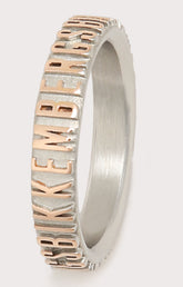 Bikkembergs unisex ring with embossed lettering - Full Price | Bikkembergs