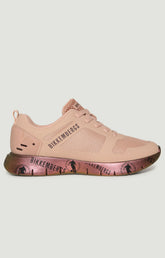 Women's sneakers Fleurienne with printed soles - ROSE | Bikkembergs