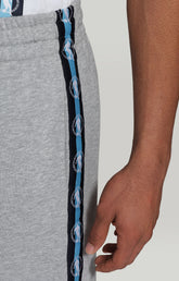 Men's fleece shorts with tape - GREY MELANGE | Bikkembergs