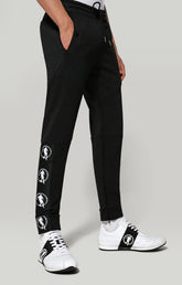 Men's sweatpants with contrast logo - BLACK | Bikkembergs