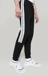Men's sweatpants in interlock fleece - BLACK | Bikkembergs