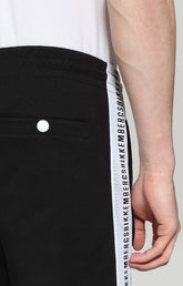 Men's sweatpants in interlock fleece - BLACK | Bikkembergs