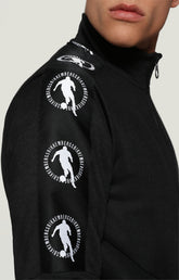 Technical sweatshirt with side bands - BLACK | Bikkembergs