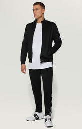 Technical sweatshirt with side bands - BLACK | Bikkembergs