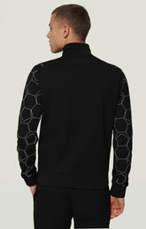 Men's sweatshirt with hexagons - BLACK | Bikkembergs