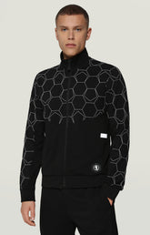 Men's sweatshirt with hexagons - BLACK | Bikkembergs