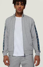 Men's sweatshirt with contrast bands - GREY MELANGE | Bikkembergs