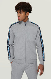 Men's sweatshirt with contrast bands - GREY MELANGE | Bikkembergs