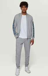 Men's sweatshirt with contrast bands - GREY MELANGE | Bikkembergs