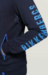 Men's sweatshirt with liquid logo - BLUE | Bikkembergs