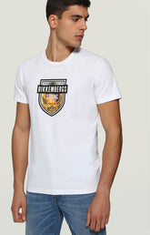 Men's T-shirt with Beer print - OPTICAL WHITE | Bikkembergs