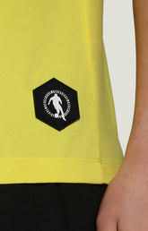 Men's T-shirt with hexagon print - YELLOW | Bikkembergs