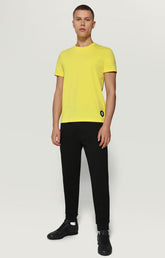 Men's T-shirt with hexagon print - YELLOW | Bikkembergs