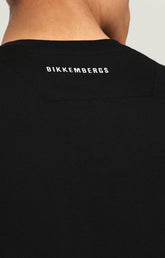 Men's T-shirt with hexagon print - BLACK | Bikkembergs