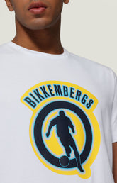 Men's T-shirt with 3D print - OPTICAL WHITE | Bikkembergs
