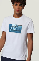 Men's T-shirt with soccer print - OPTICAL WHITE | Bikkembergs