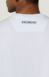 Men's T-shirt with soccer print - OPTICAL WHITE | Bikkembergs