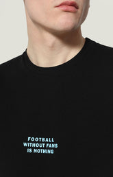Men's T-shirt with print on front and back - BLACK | Bikkembergs
