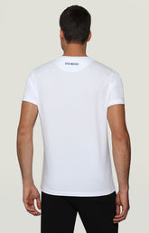 Men's T-shirt with ocean print - OPTICAL WHITE | Bikkembergs