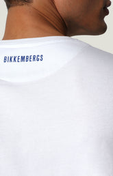 Men's T-shirt with ocean print - OPTICAL WHITE | Bikkembergs