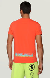 Men's T-shirt with Dive print - ORANGE | Bikkembergs