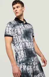 Men's polo shirt with water map - WATERMAP GREY | Bikkembergs