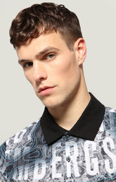 Men's polo shirt with water map - WATERMAP GREY | Bikkembergs