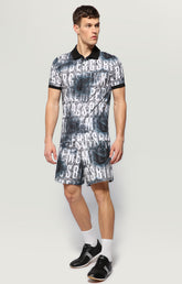 Men's polo shirt with water map - WATERMAP GREY | Bikkembergs