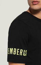 Round neck pullover with printed sleeves - BLACK | Bikkembergs