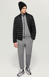 Sweatpants with rubberized patch - DARK GREY MELANGE | Bikkembergs