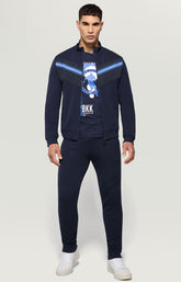 Men's sweatpants with tape - BLUE | Bikkembergs
