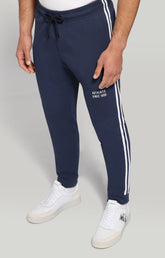 Men's fleece sweatpants - BLUE | Bikkembergs