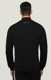 Men's fleece jacket with nylon inserts - BLACK | Bikkembergs
