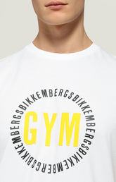 Men's T-shirt with GYM print - OPTICAL WHITE | Bikkembergs