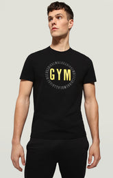 Men's T-shirt with GYM print - BLACK | Bikkembergs