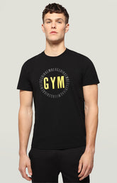 Men's T-shirt with GYM print - BLACK | Bikkembergs