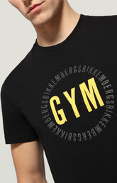 Men's T-shirt with GYM print - BLACK | Bikkembergs