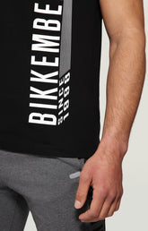 Men's T-shirt with rubber print - BLACK | Bikkembergs