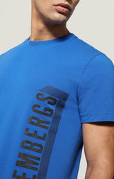 Men's T-shirt with rubber print - BLUE | Bikkembergs