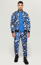 Men's T-shirt with rubber print - BLUE | Bikkembergs