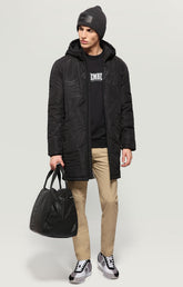 Sweatshirt with inserts and textured logo - BLACK | Bikkembergs