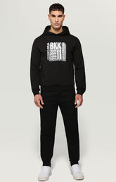 Hoodie men's sweatshirt with print - BLACK | Bikkembergs