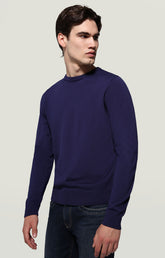 Men's pullover with jacquard motif - BLUE | Bikkembergs
