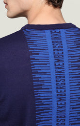 Men's pullover with jacquard motif - BLUE | Bikkembergs