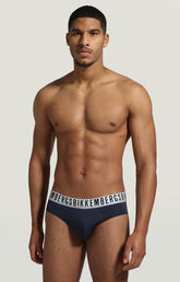 2-pack men's briefs in stretch cotton - NAVY | Bikkembergs